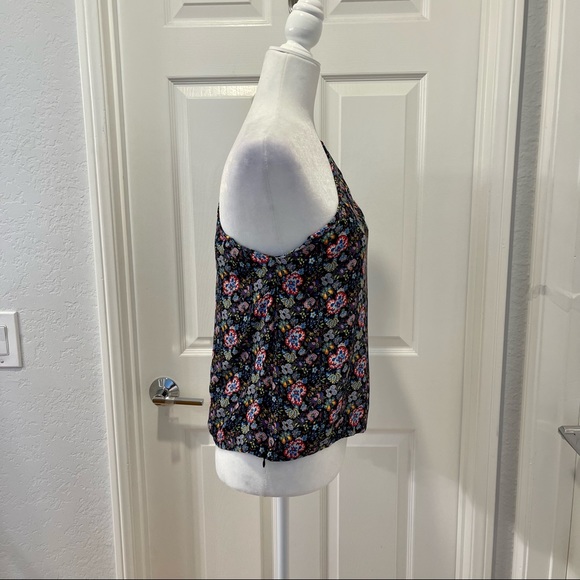 Frame Multicolor Floral Print One-Shoulder Top Size M - Picture 8 of 12